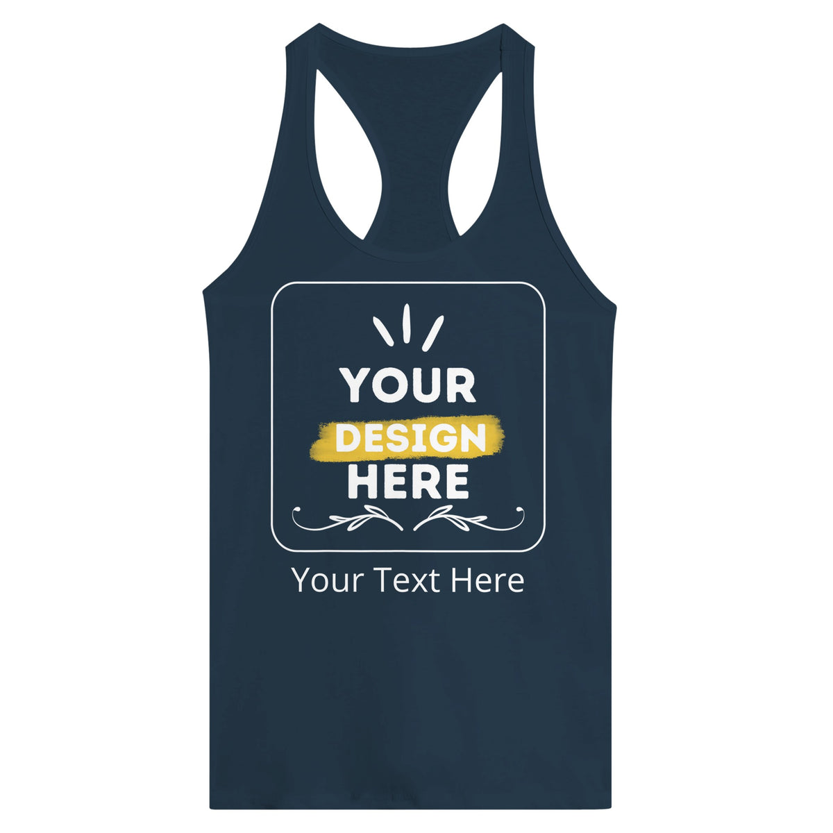 Confidence Unleashed - High-Quality Customizable Racerback Tank - Indigo - Tank Tops