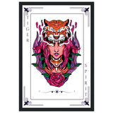 Artistry Unleashed - Warrior, Sacred Bull, and Tiger Spirit - 30x45 cm 12x18″ Black frame Tiger Spirit - Wooden Framed Posters