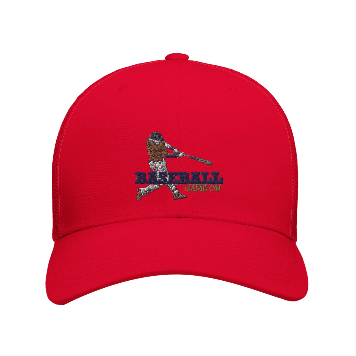 Play Ball in Style - Baseball Game On Cap - Red - Print Material