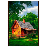 Peaceful Getaway - Framed Poster for Your Home - 60x90 cm 24x36″ Dark wood frame - Framed Posters