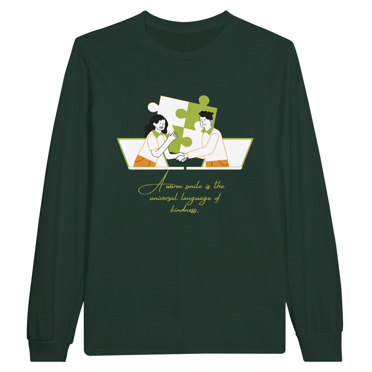 Classic Long-sleeve Tee for Kind Colleagues - Forest Green - Long Sleeves T-shirts