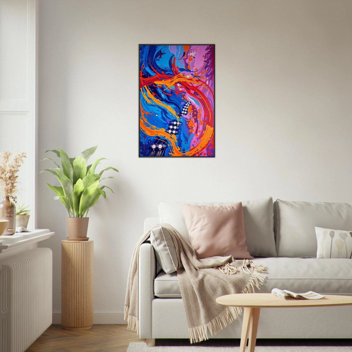 Rhapsody in Swirls - Framed Abstract Music Art - - Metal Framed Posters