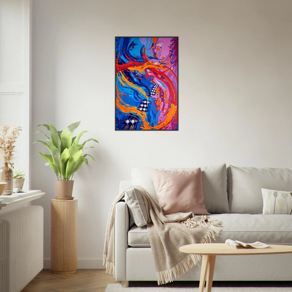 Rhapsody in Swirls - Framed Abstract Music Art - - Metal Framed Posters