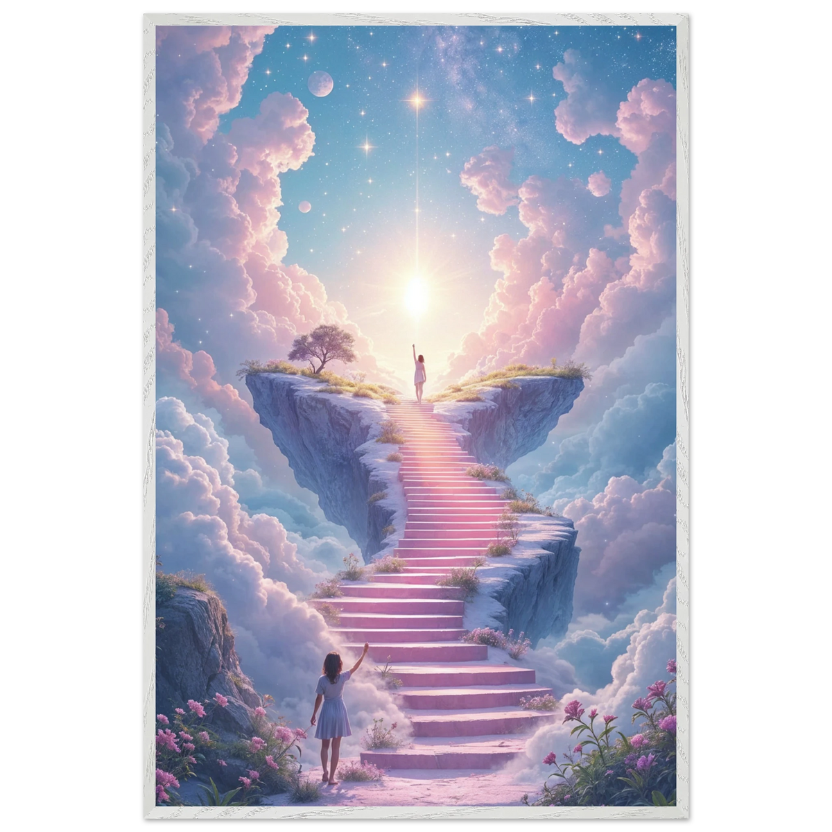 Stairway to Magic – Wooden Poster for Dreamers - - Wooden Framed Posters