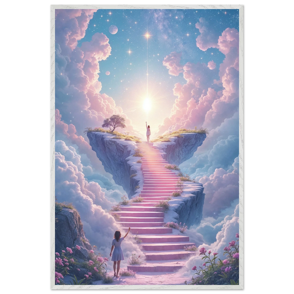 Stairway to Magic – Wooden Poster for Dreamers - - Wooden Framed Posters