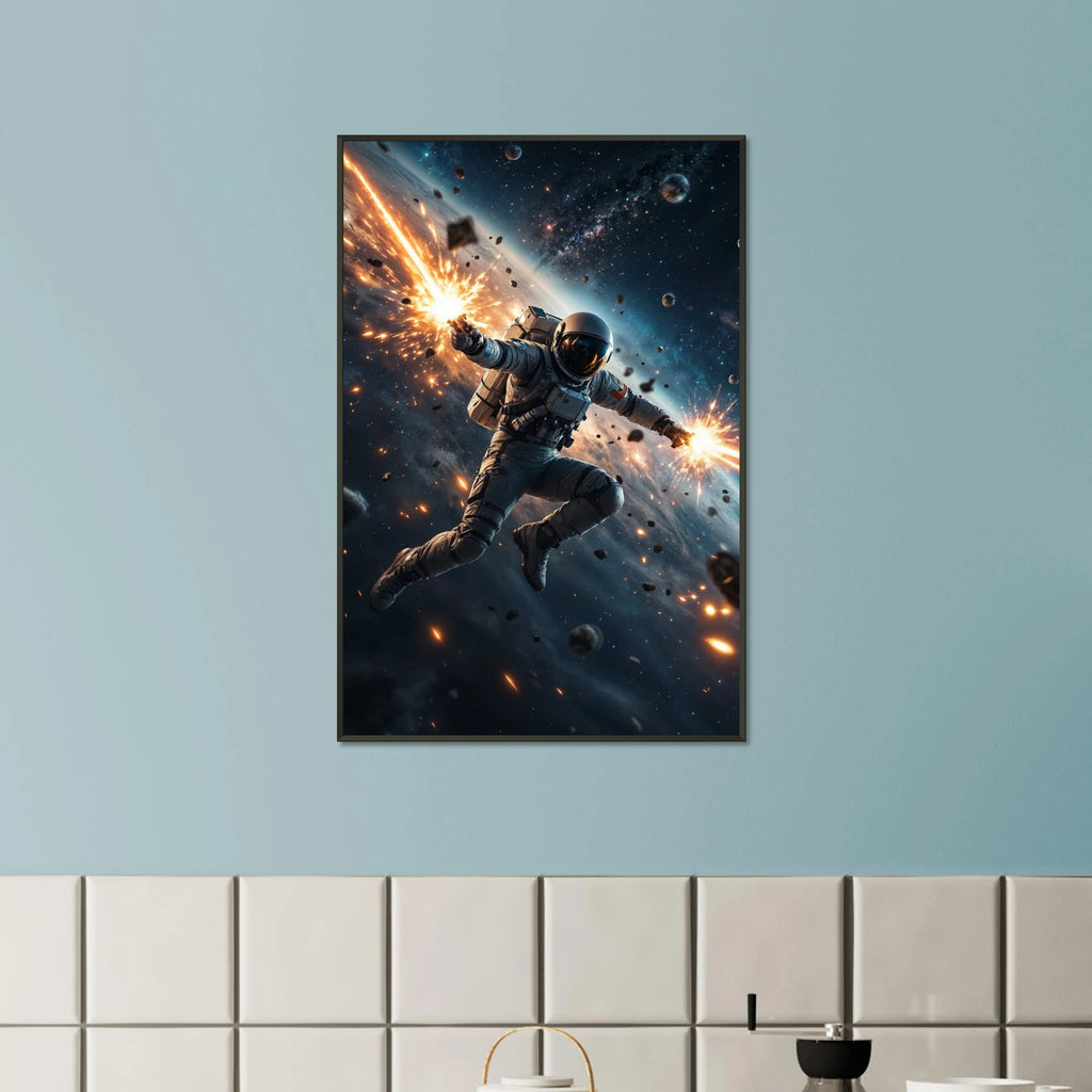 Cosmic Courage – Framed Space Art Gift - Default Title - Metal Framed Posters