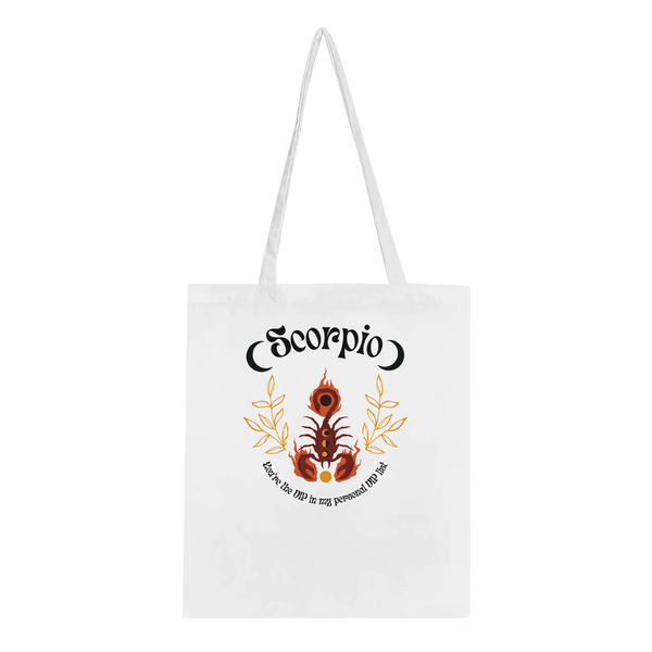 Astrology-Inspired Cotton Tote – Gift for Star Lovers - Scorpio - Tote Bags
