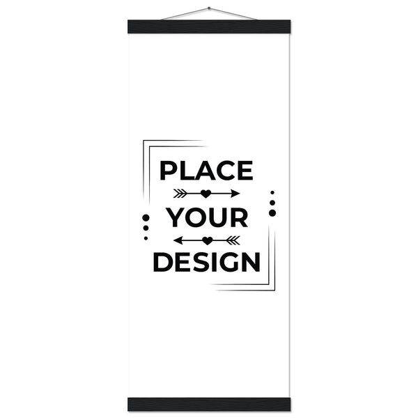 Stunning Art Display - Premium Customizable Poster - 25x60 cm 10x24″ Black wall hanger - Posters With Hanger