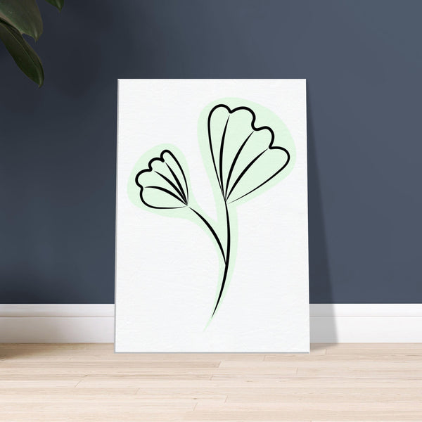 Graceful Greens - Delicate Floral Canvas - 50x70 cm 20x28″ - Canvas Prints