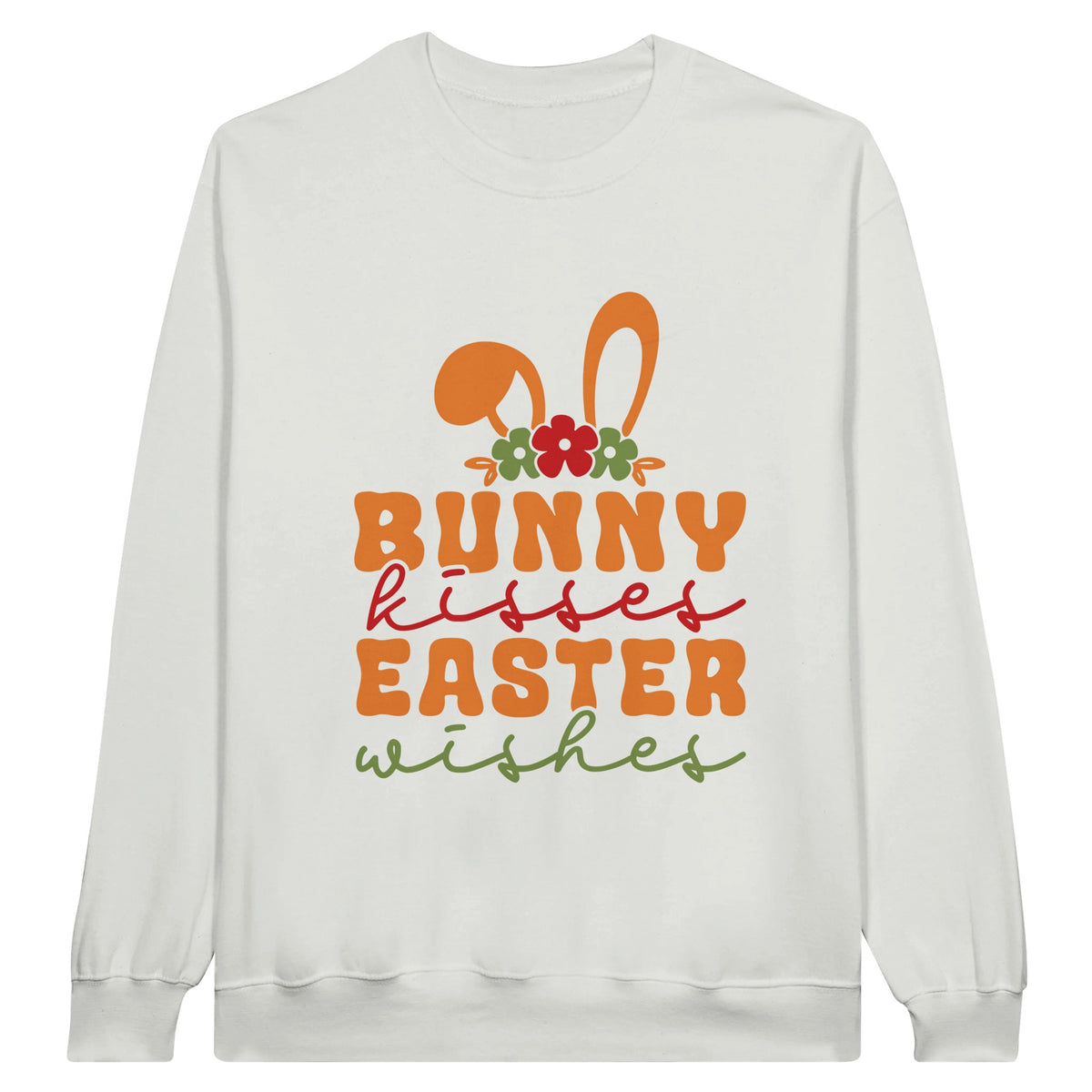 Bunny Kisses & Easter Wishes Unisex Sweatshirt - White - Unisex Sweatshirts