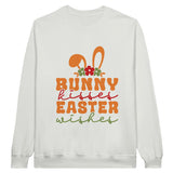 Bunny Kisses & Easter Wishes Unisex Sweatshirt - White - Unisex Sweatshirts