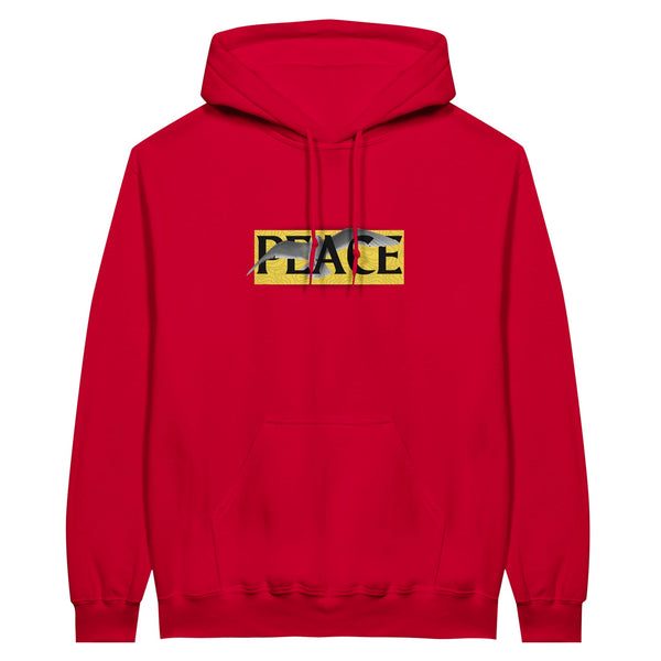 Peace in Motion - Elegant Design - Red - Pullover Hoodies