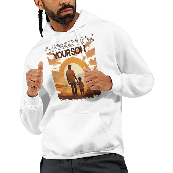 Together at Sunset - Celebrating Fatherhood - White - Hoodies