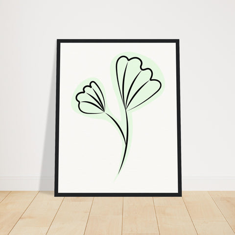 Image of Elegant Floral Essence - Wooden Framed Art
