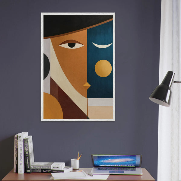 Modern Muse – Abstract Wooden Framed Poster Gift - - Wooden Framed Posters