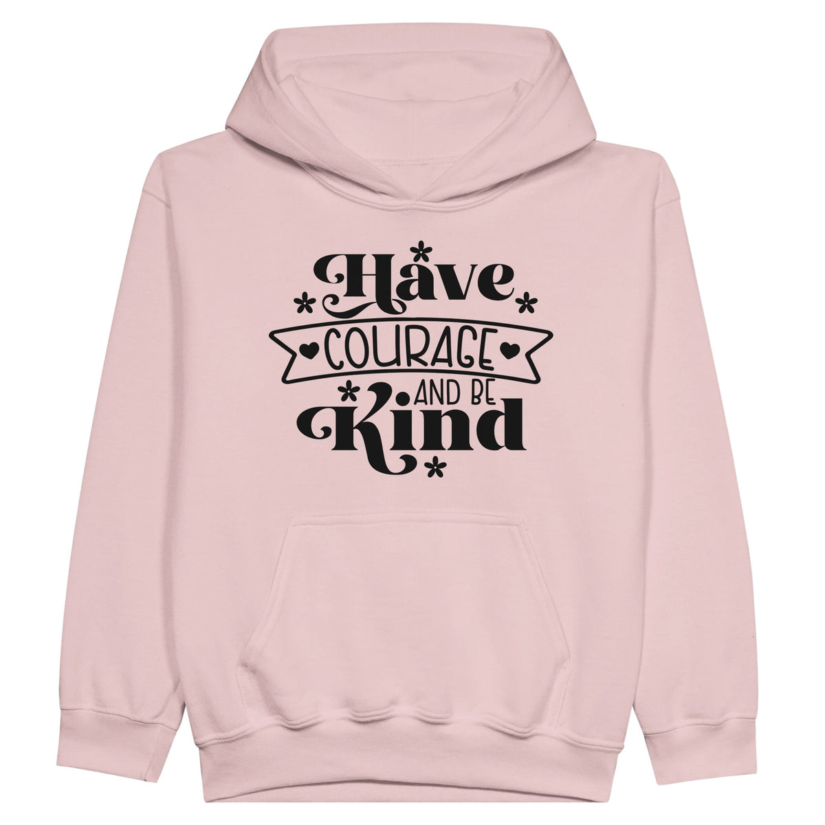 Kindness Courage - Wear Your Heart - Light Pink - Kid's Hoodies