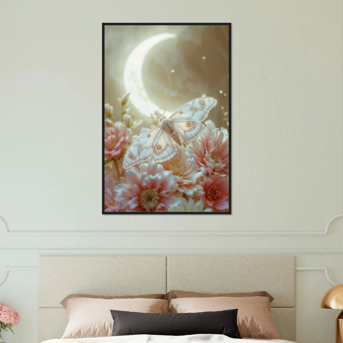 Ethereal Night Poster – Perfect Gift for Her - Black frame - Wooden Framed Posters