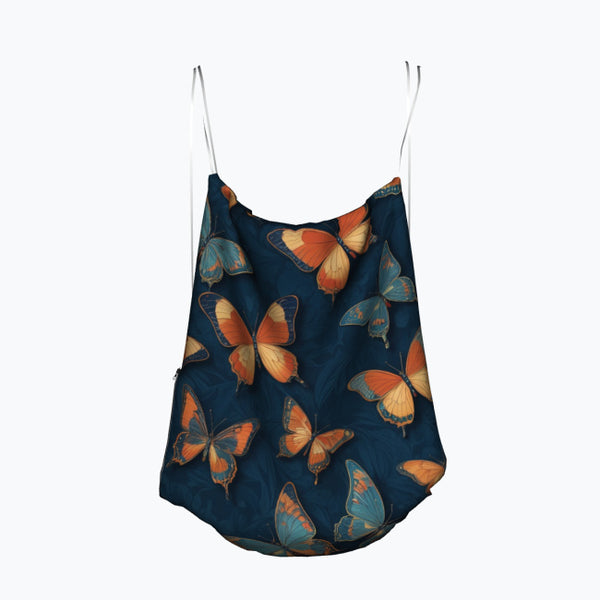 Wings of Grace - Artful Butterfly Drawstring Bag - - Drawstring Bags