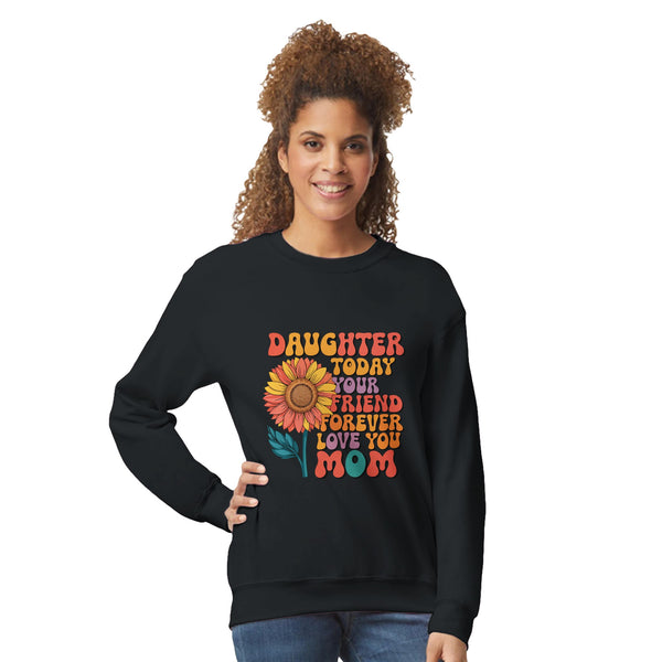 Sunflower Serenity - Celebrate Your Bond with Mom - Black - Sweatshirts