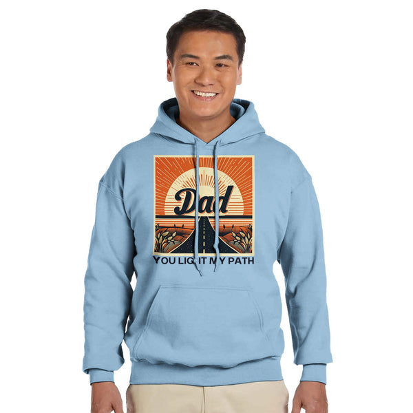 Sunset Serenity - For the Dad Who Inspires - Light Blue - Hoodies