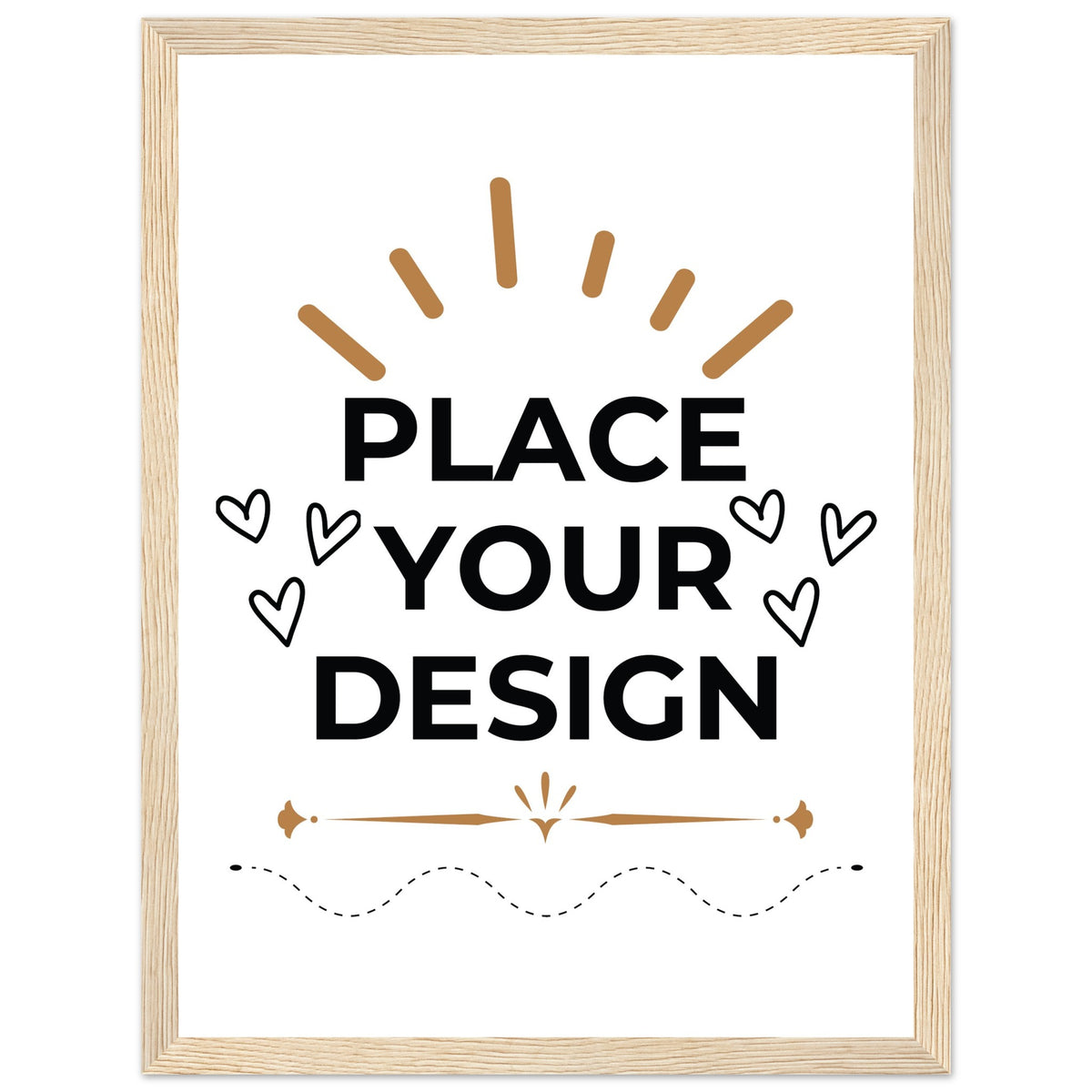 Vivid Decor - Semi-Glossy Customizable Posters with Sturdy Wooden Frames - 30x40 cm 12x16″ Wood frame - Wooden Framed Posters