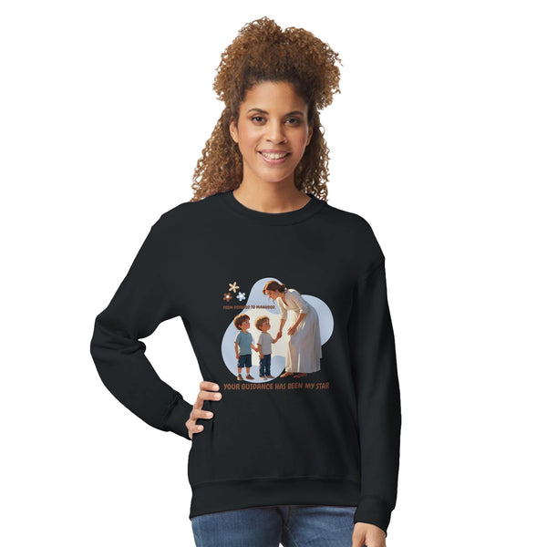 From Boyhood to Manhood - A Tribute to Mom - Black - Sweatshirts