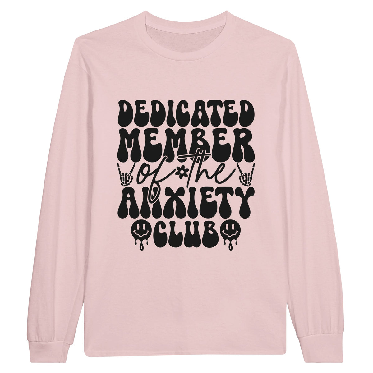 Anxiety Club - Wear Your Membership Proudly - Light Pink - Sweatshirts