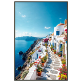 Santorini Serenity – Giftomory Framed Print - Default Title - Metal Framed Posters
