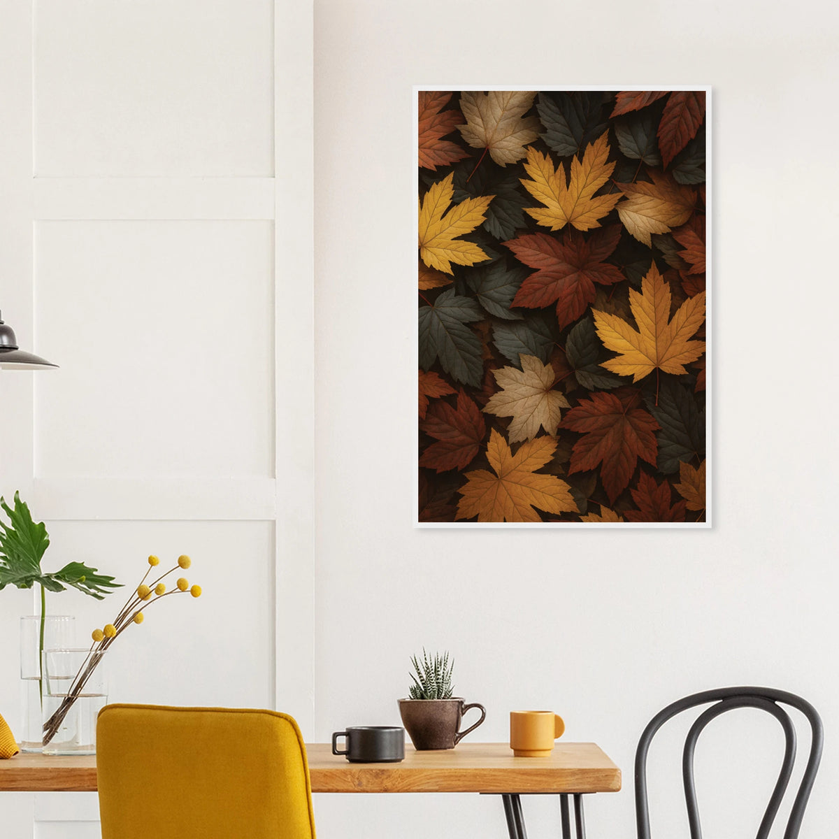 Golden Autumn Leaves - - Wooden Framed Posters