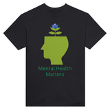 Wear Your Support - Mental Health Matters T-Shirt - Black - Print Material