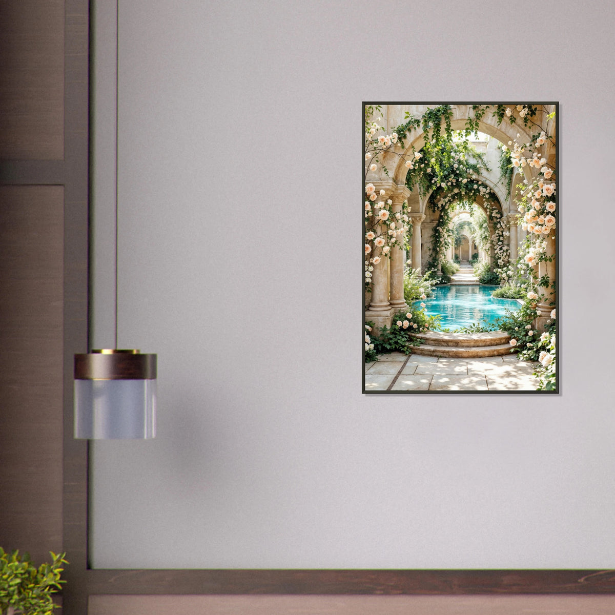 Garden Archway Framed Poster – Gift of Tranquility - Default Title - Metal Framed Posters