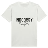 Embrace the Indoorsy Life - Cozy Comfort in Cotton - White - T-shirts