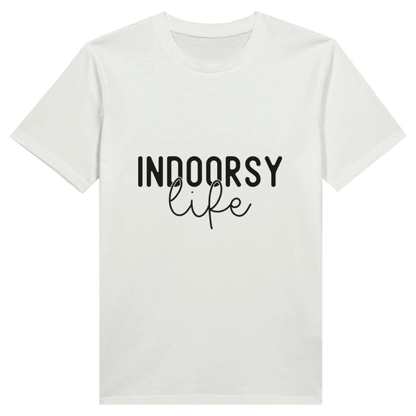 Embrace the Indoorsy Life - Cozy Comfort in Cotton - White - T-shirts