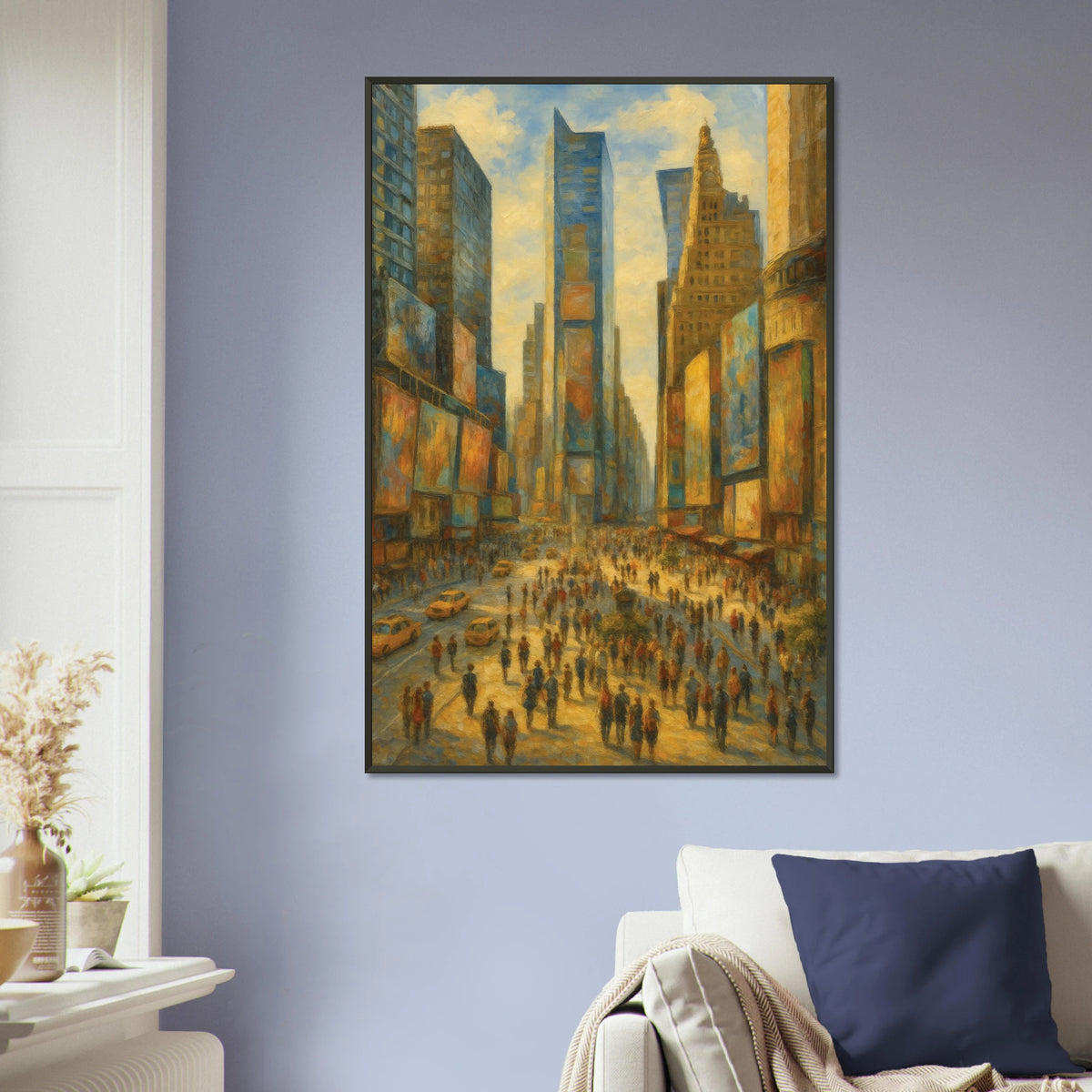 Gift City Lights – New York Skyline Metal Framed Poster - - Metal Framed Posters