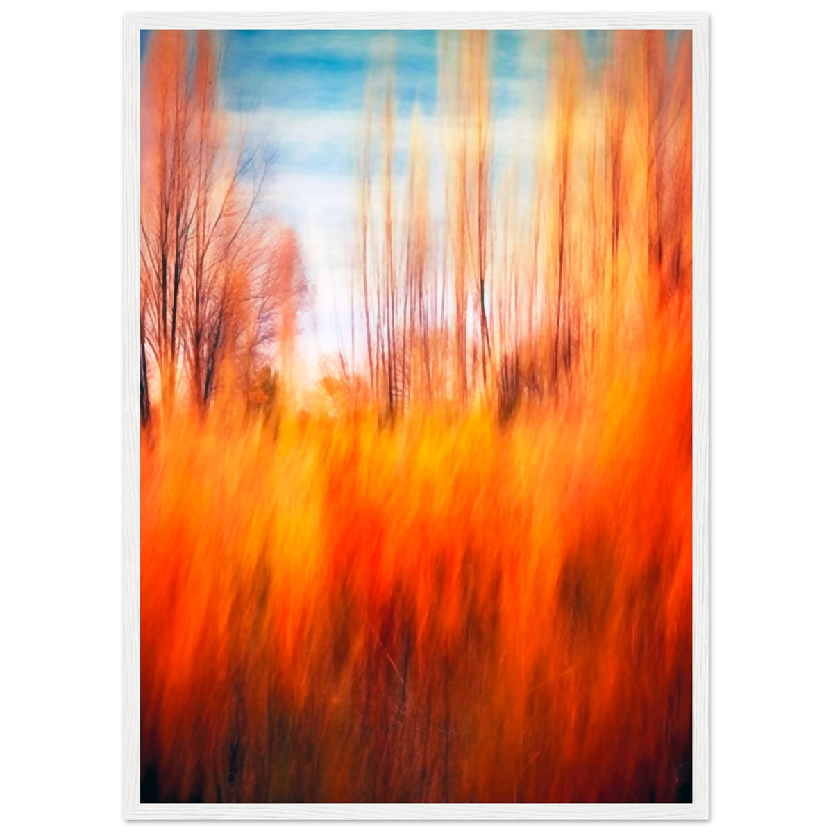 Autumn's Embrace - Framed Premium Poster - 50x70 cm 20x28″ White frame - Wooden Framed Posters