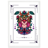 Artistry Unleashed - Warrior, Sacred Bull, and Tiger Spirit - 30x45 cm 12x18″ White frame Warior Empress - Wooden Framed Posters