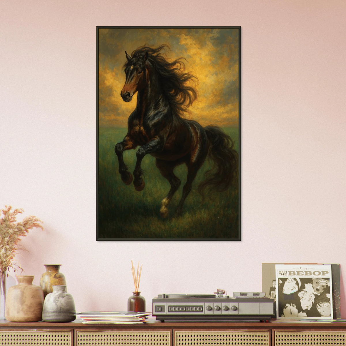 Spirit of Freedom – Horse Metal Framed Poster Gift - - Metal Framed Posters