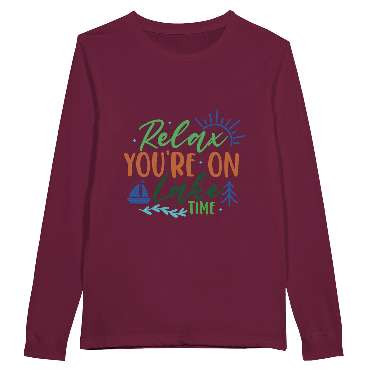 Escape to Relaxation - Let Our Sweatshirt Transport You! - Maroon - Sweatshirts