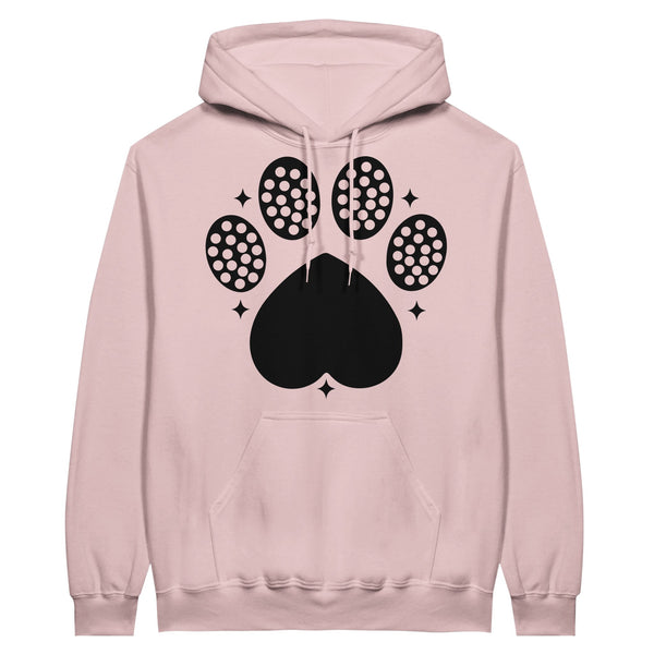 Tread Lightly - Dog Paw Print Hoodie for Animal Lovers - Light Pink - Hoodies