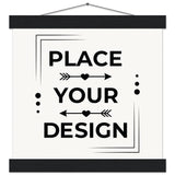 Elevate Your Space - Customizable Premium Matte Paper Poster with Hanger - 25x25 cm 10x10″ Black wall hanger - Wooden Framed Posters