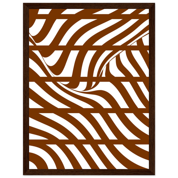 Flowing Lines - Contemporary Wall Art - 30x40 cm 12x16″ Dark wood frame - Wooden Framed Posters