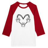 Heartfelt Paws - Embrace the Bond - White and Red - Print Material