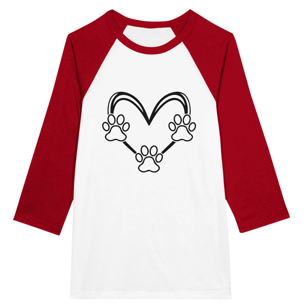 Heartfelt Paws - Embrace the Bond - White and Red - Print Material