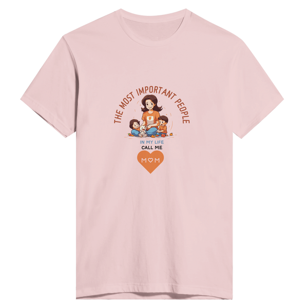 Love's Embrace - The Most Important People Call Me MOM Tee - Light Pink - Print Material