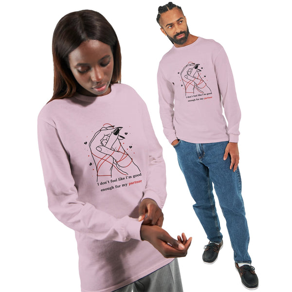 Interlaced Affection - Longsleeve Love Emblem - Light Pink - Long Sleeves T-shirts