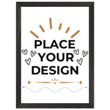 Ready-to-Hang Luxury - Premium Customizable Wooden Framed Poster - A4 21x29.7 cm 8x12″ Black frame - Wooden Framed Posters