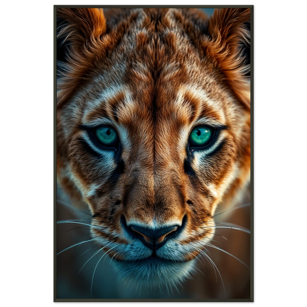 Soulful Stare - Big Cat Portrait, A Window to Wilderness - - Metal Framed Posters