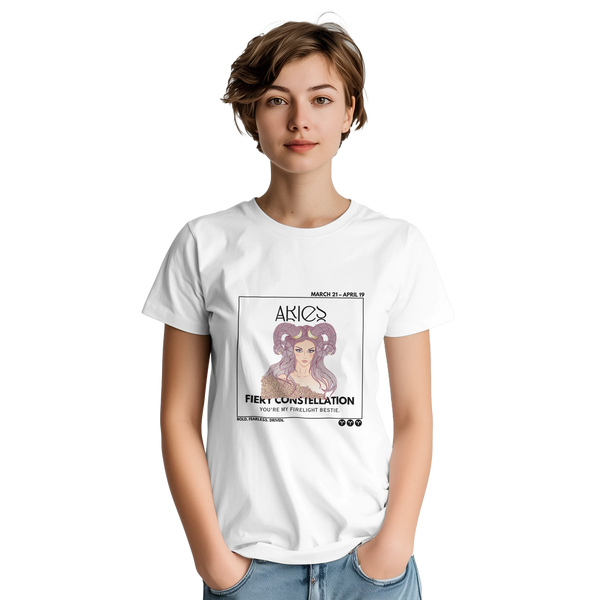 Zodiac Sign T-Shirt for Female Colleagues - Gildan - Aries - T-Shirts