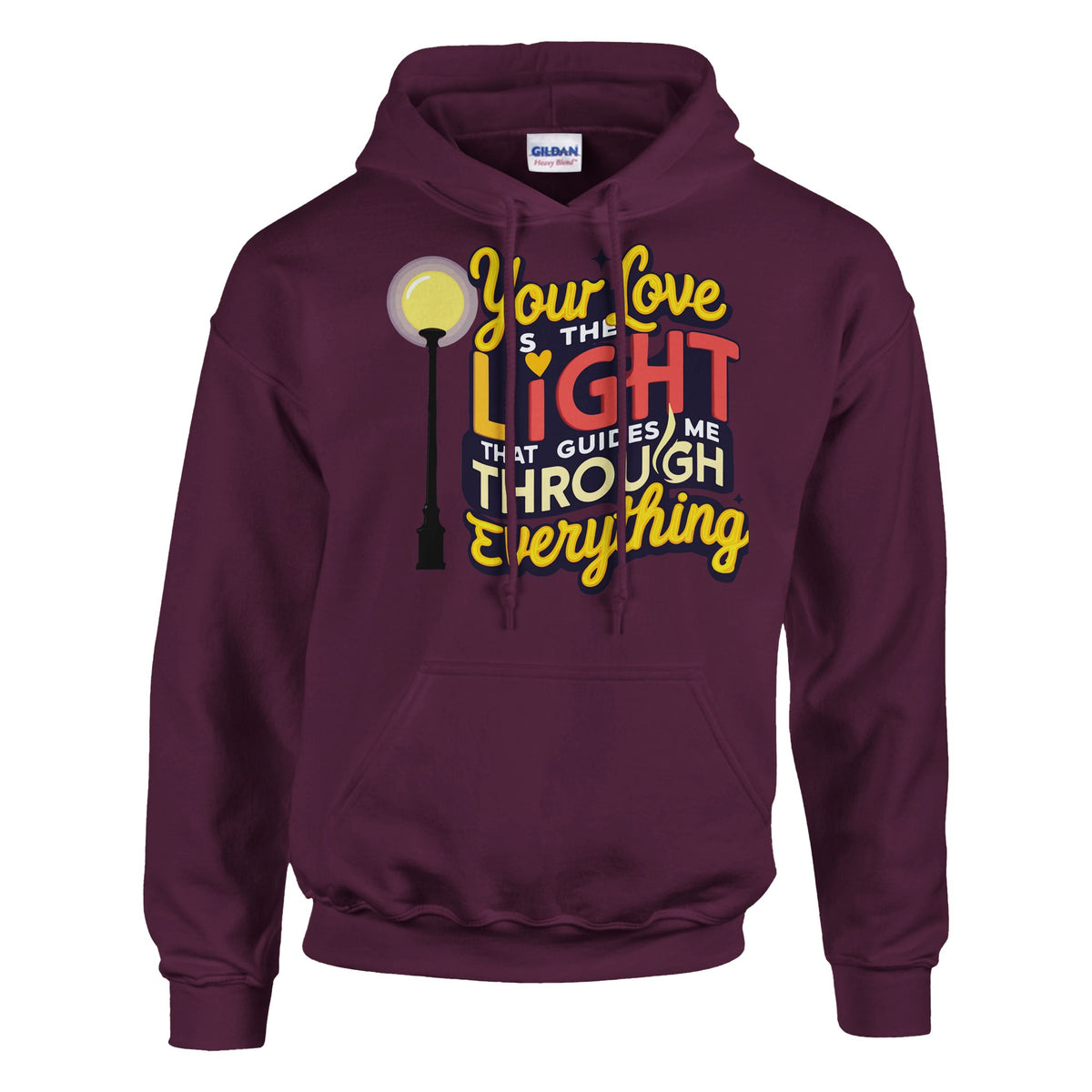 For the Light of My Life – A Cozy Gift for Your Husband - Maroon - Hoodies