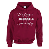 Dream Big, Hustle Hard - Unveil the Motivation - Cardinal Red - Hoodies